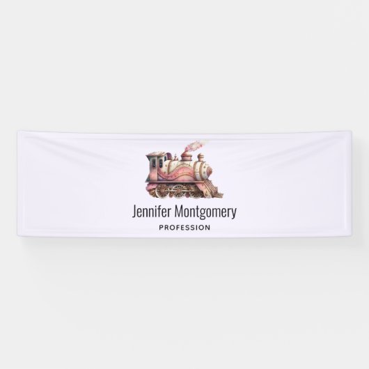 ピンクスチームトレインヴィンテージスタイル事業 横断幕 (横)