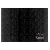 ピンクスチールブラックガラス切削板 カッティングボード (正面)