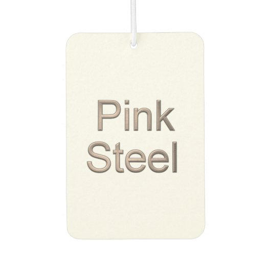 ピンクスチールホワイトカー空気清浄機 カーエアーフレッシュナー (正面)