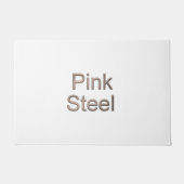 ピンクスチール名の書式 ドアマット (正面)