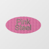 ピンクスチール楕円シースルー窓のフロントスティック ウィンドウサイン (シート)