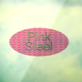 ピンクスチール楕円シースルー窓のフロントスティック ウィンドウサイン (シート3)