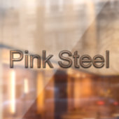 ピンクスチール語シースルー窓のフロントスティック ウィンドウサイン (シート2)