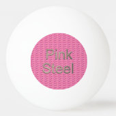 ピンクスチール3つ星ホワイトピンポンボール 卓球ボール (正面)