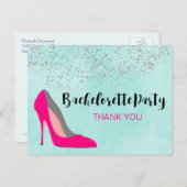 ピンクスティレットヒールバチェロレッテありがとう ポストカード (正面/裏面)
