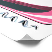 ピンクスティレット靴とシャンパンガラスのポスター ポスター (角)