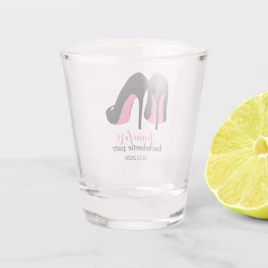 ピンクスティレトスガールズナイトアウトバチェロレッテ ショットグラス (裏面)