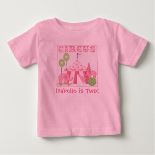 ピンクステッカスタマイズプライトアップサーカスTシャツ ベビーTシャツ