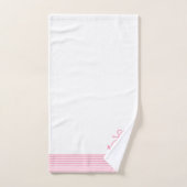 ピンクストライプいかり航海のバスタオオルセット バスタオルセット (ハンドタオル)