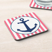 ピンクストライプいかり コースター (左側)