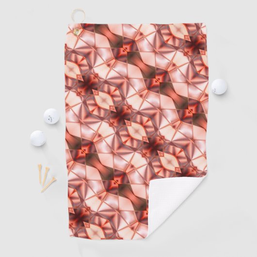 ピンクストライプがかったワインの絹のような形の抽象芸術 ゴルフタオル (インサイチュ)