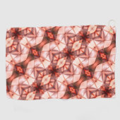 ピンクストライプがかったワインの絹のような形の抽象芸術 ゴルフタオル (横)