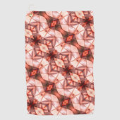 ピンクストライプがかったワインの絹のような形の抽象芸術 ゴルフタオル (正面)