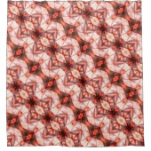 ピンクストライプがかったワインの絹のような形の抽象芸術 シャワーカーテン (正面)