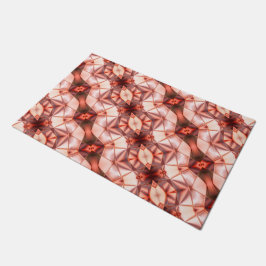 ピンクストライプがかったワインの絹のような形の抽象芸術 ドアマット