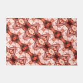 ピンクストライプがかったワインの絹のような形の抽象芸術 ドアマット (正面)