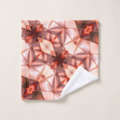 ピンクストライプがかったワインの絹のような形の抽象芸術 バスタオルセット (ウォッシュタオル)