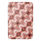 ピンクストライプがかったワインの絹のような形の抽象芸術 バスマット (正面縦)