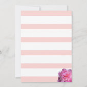 ピンクストライプと牡丹バルミツワー招待状 招待状 (裏面)