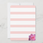 ピンクストライプと牡丹バルミツワー招待状 招待状 (裏面)