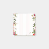 ピンクストライプと赤フローラ ポストイット (正面)