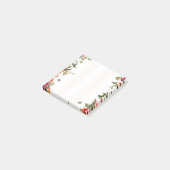 ピンクストライプと赤フローラ ポストイット (アングル)