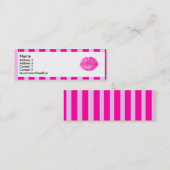 ピンクストライプのの唇 | スキニー名刺 (正面/裏面)