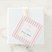 ピンクストライプのエレガント洗礼 フェイバータグ (インサイチュ)