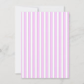 ピンクストライプのカスタムブライダルシャワー招待状 招待状 (正面)