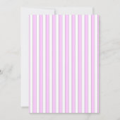 ピンクストライプのカスタムベビーシャワー招待状 招待状 (正面)