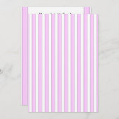 ピンクストライプのカスタムベビーシャワー招待状 招待状 (正面/裏面)