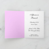 ピンクストライプのカスタム招待状 招待状 (内部)