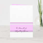 ピンクストライプのカスタム招待状 招待状 (裏面)