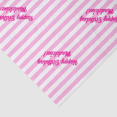 ピンクストライプのカスタム文字 薄葉紙 (詳細)