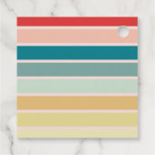 ピンクストライプのクリスマスホリデーギフトラベル フェイバータグ (裏面)