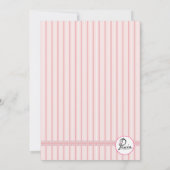 ピンクストライプのクロス招待状 招待状 (裏面)