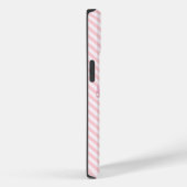 ピンクストライプのスイートバニーソフトiPhone 14ケース Case-Mate iPhoneケース (裏面 / 右)