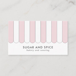 ピンクストライプのストアフロント名刺 名刺