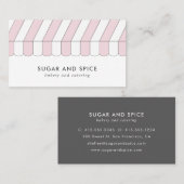 ピンクストライプのストアフロント名刺 名刺 (正面/裏面)