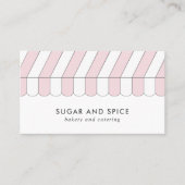 ピンクストライプのストアフロント名刺 名刺 (正面)