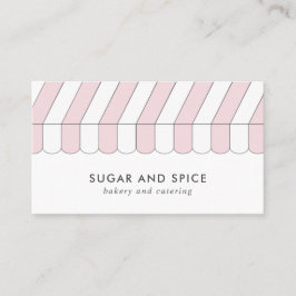ピンクストライプのストアフロント名刺 名刺