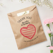 ピンクストライプのハートありがとう フェイバーバッグ (封をした状態)