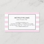 ピンクストライプのマフランスのカロンTrioベーカリー用ロゴ 名刺 (裏面)