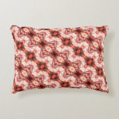 ピンクストライプのワインで絹のようなラポートの抽象芸術 アクセントクッション (正面)