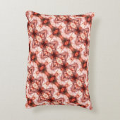 ピンクストライプのワインで絹のようなラポートの抽象芸術 アクセントクッション (裏面(縦))