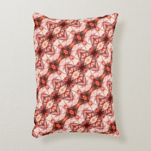 ピンクストライプのワインで絹のようなラポートの抽象芸術 アクセントクッション (正面(垂直))