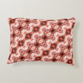 ピンクストライプのワインで絹のようなラポートの抽象芸術 アクセントクッション (裏面)