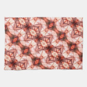 ピンクストライプのワインで絹のようなラポートの抽象芸術 キッチンタオル (横)