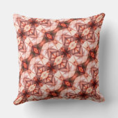 ピンクストライプのワインで絹のようなラポートの抽象芸術 クッション (裏面)