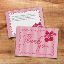 ピンクストライプのヴィンテージさくらんぼベビーシャワーフラット